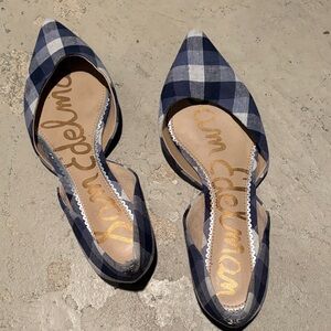 Sam Edelman Navy Checkered Flats